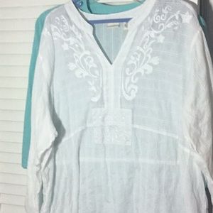 White tunic top